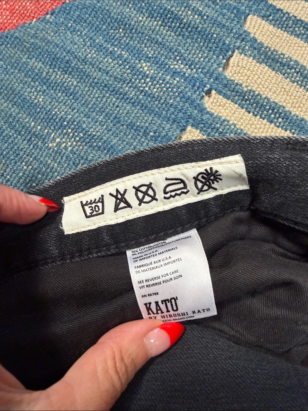 Kato by Hiroshi Kato The Pen Slim Rilo Washed Black Jeans 38x29 - Picture 14 of 14